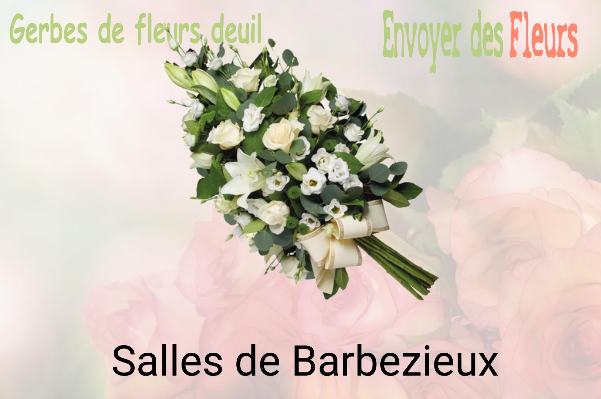 Gerbe de fleurs de deuil livrée à Salles-de-Barbezieux